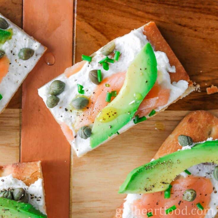 Image for Avocado and Smoked Salmon Appetizer (On Flatbread)