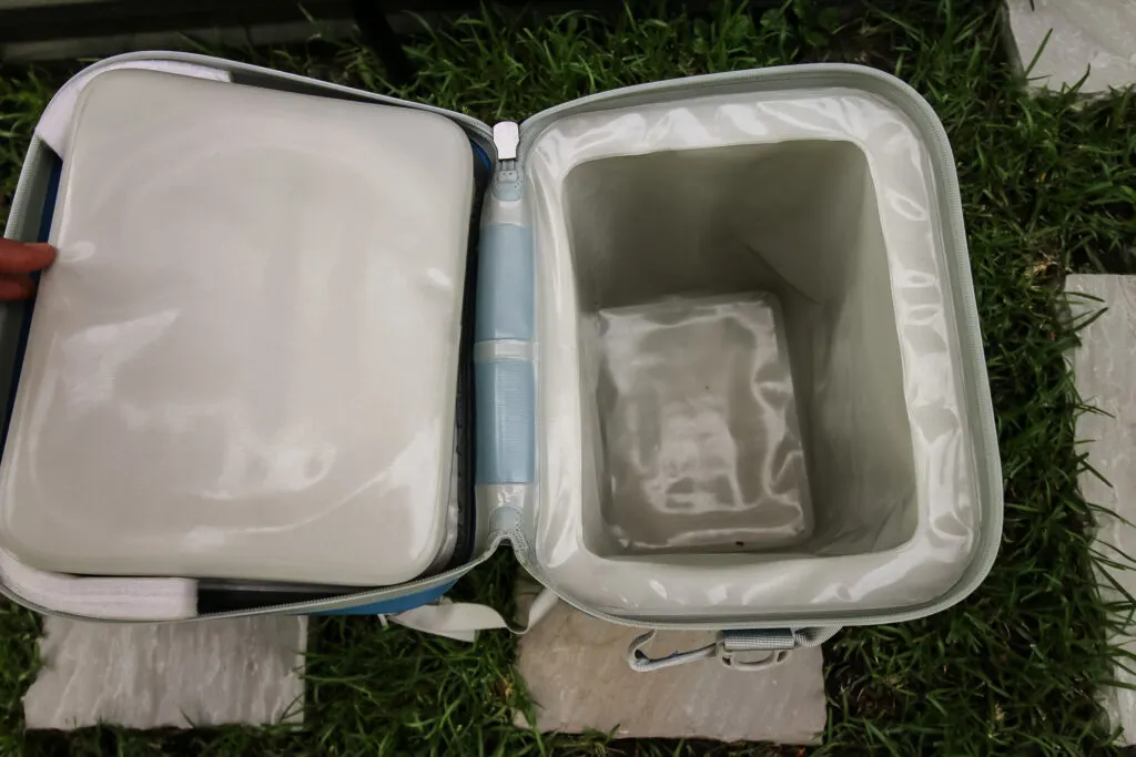 inside of RTIC backpack cooler