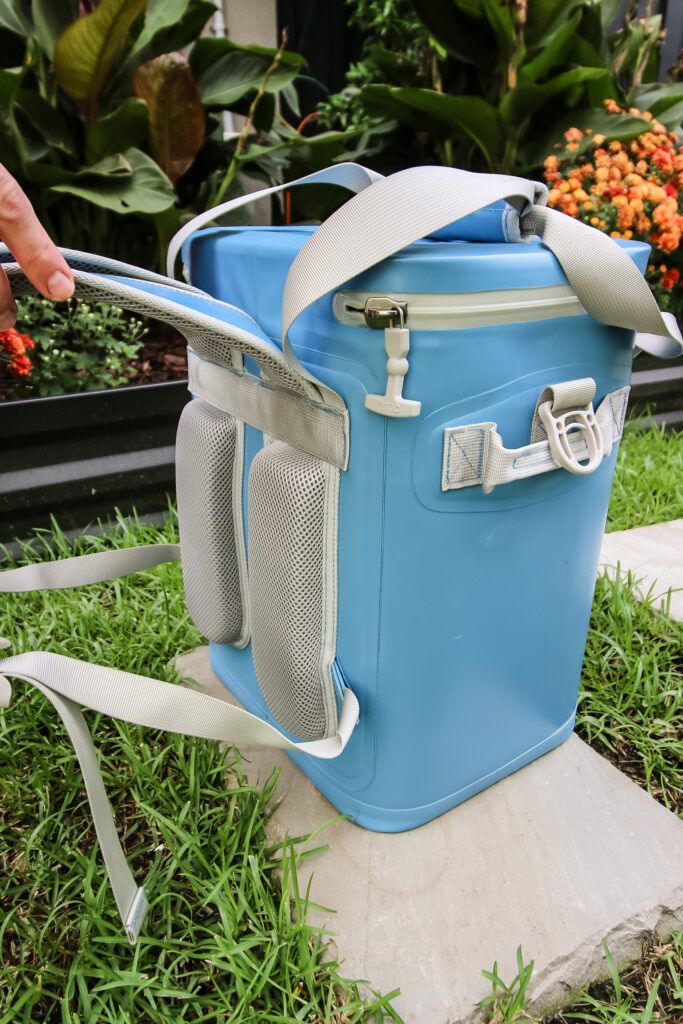 padded straps on RTIC backpack cooler