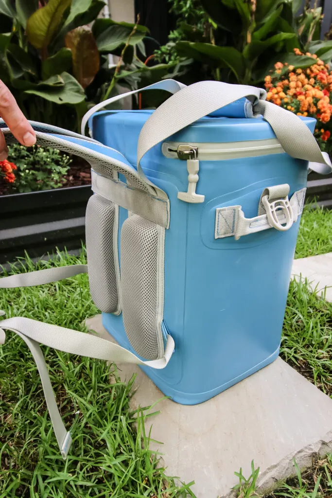 padded straps on RTIC backpack cooler