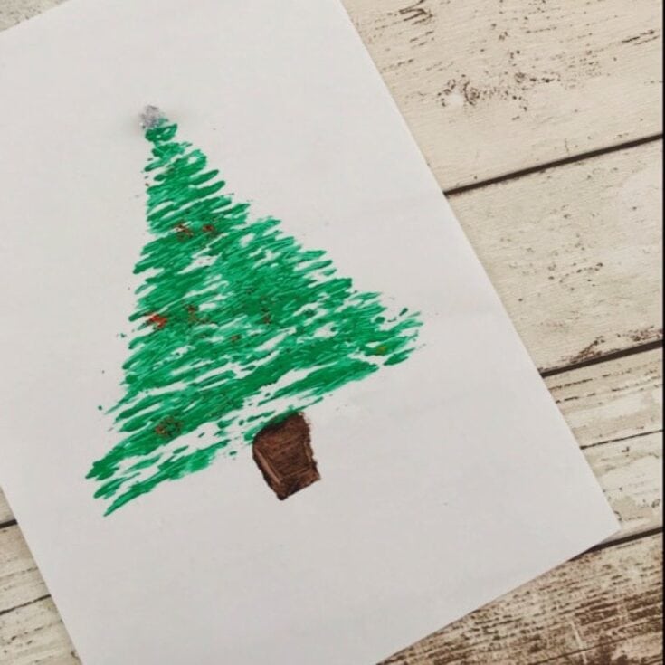 Image for Fork Painting Christmas Trees