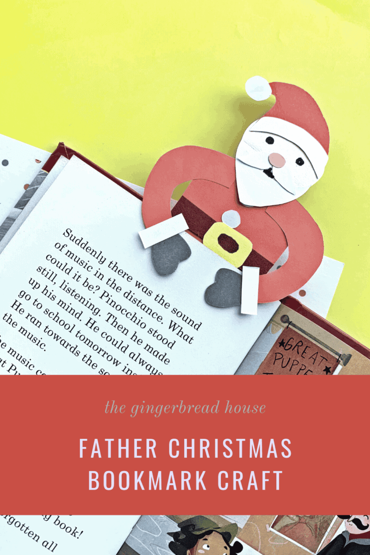 Image for Father Christmas bookmark craft for kids
