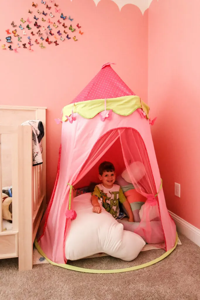 pink play tent