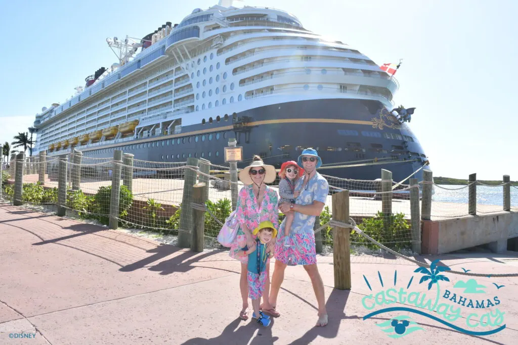 disney cruise professional photo with ship