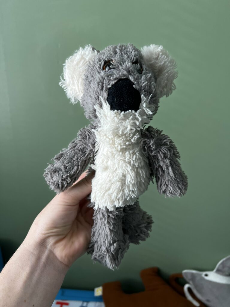 gray stuffed koala