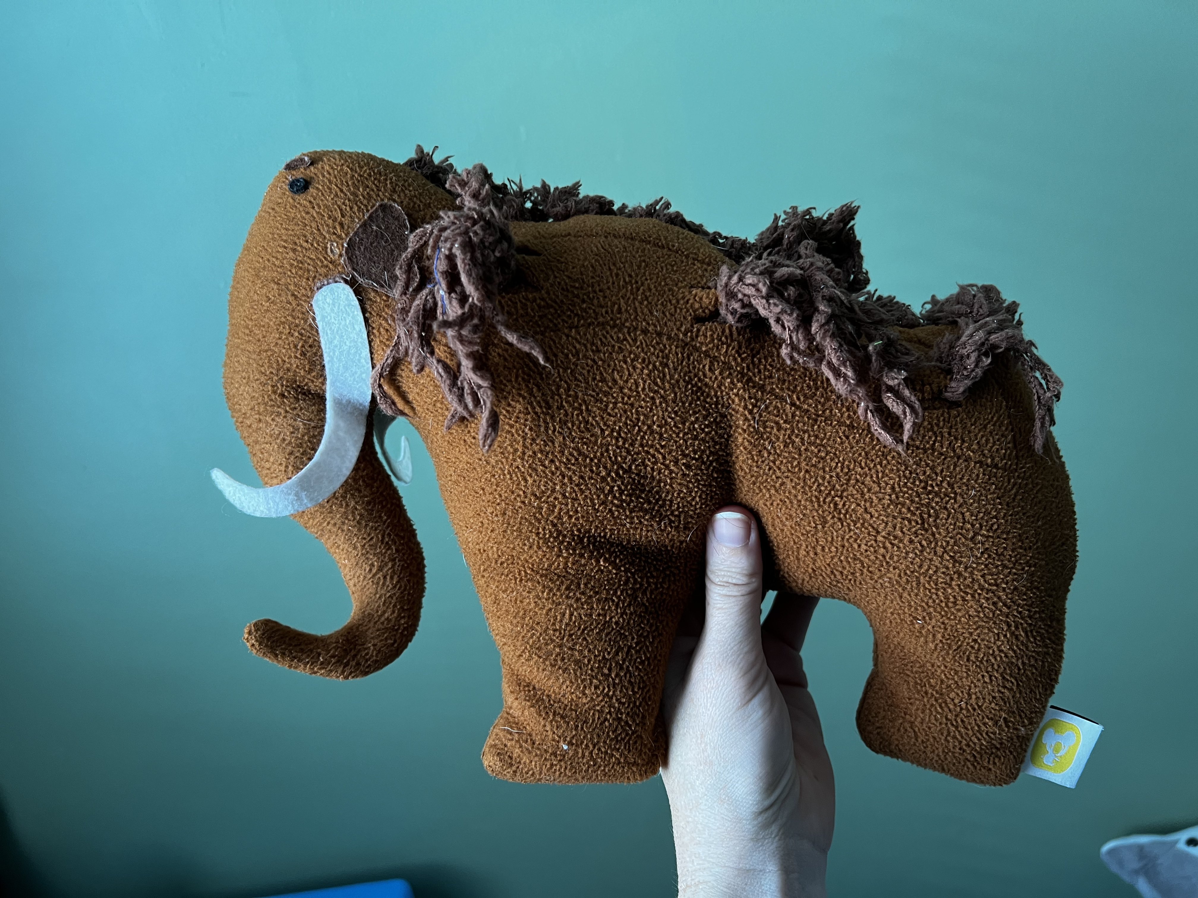 brown stuffed bison