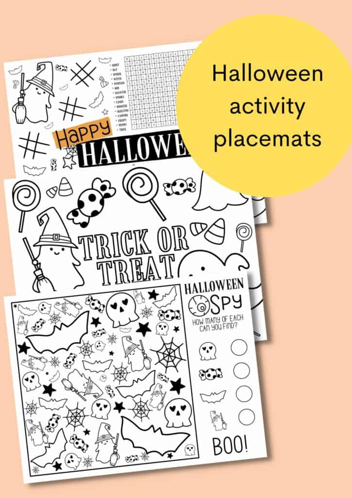 halloween placemats