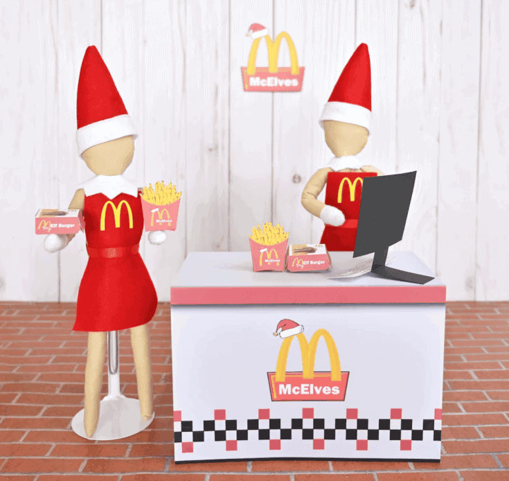 mcdonalds elf on the shelf costumes