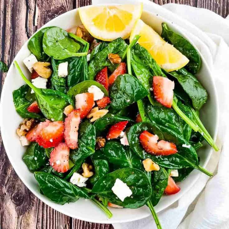 Image for Strawberry Spinach Salad With Lemon Poppy Seed Dressing