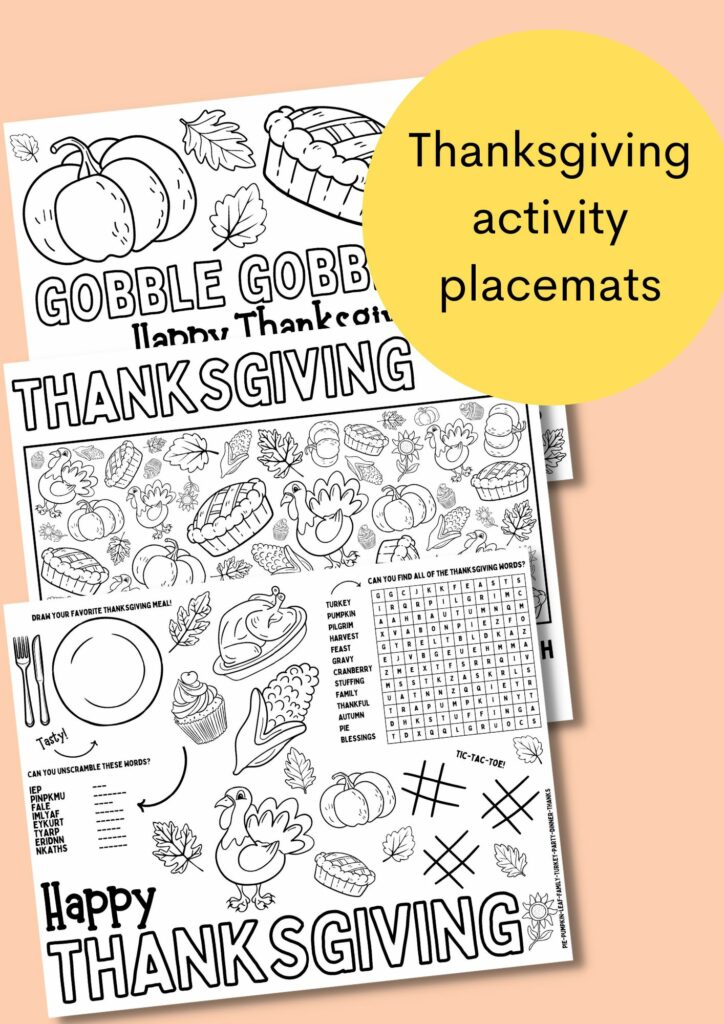 thanksgiving placemats