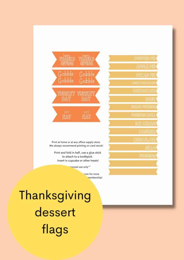thanksgiving dessert flags