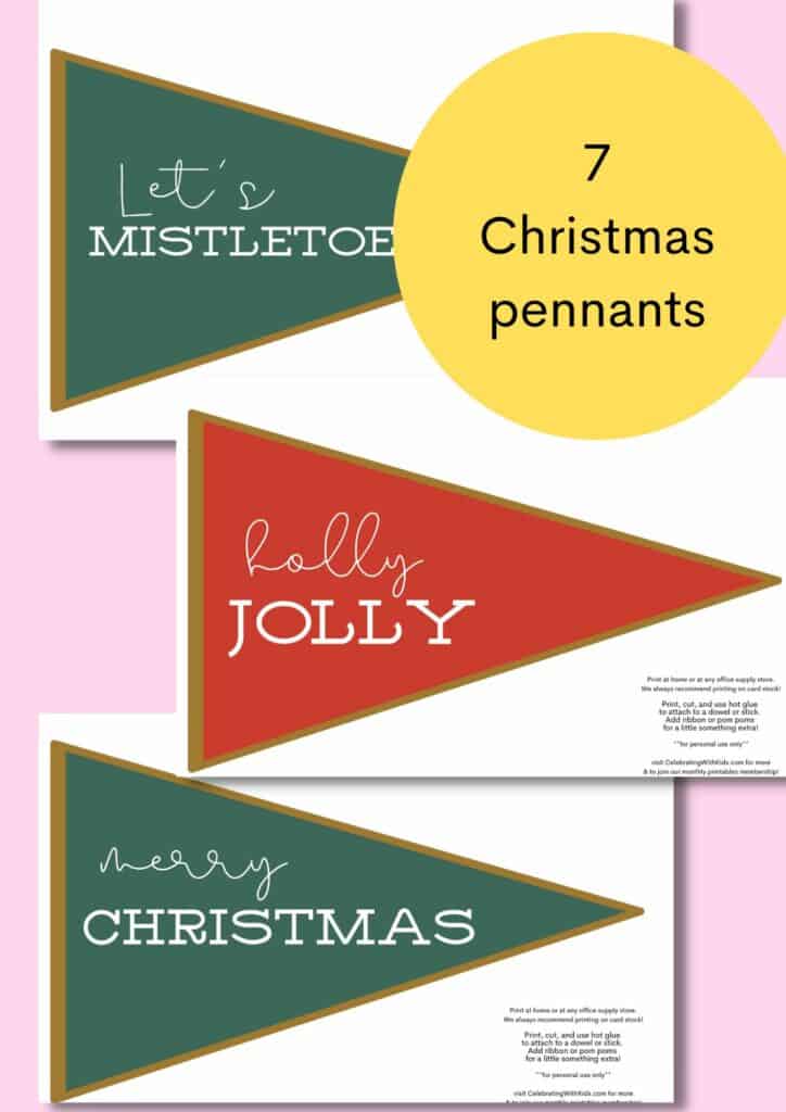 Christmas pennants