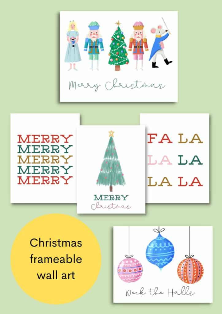 christmas frameable wall art