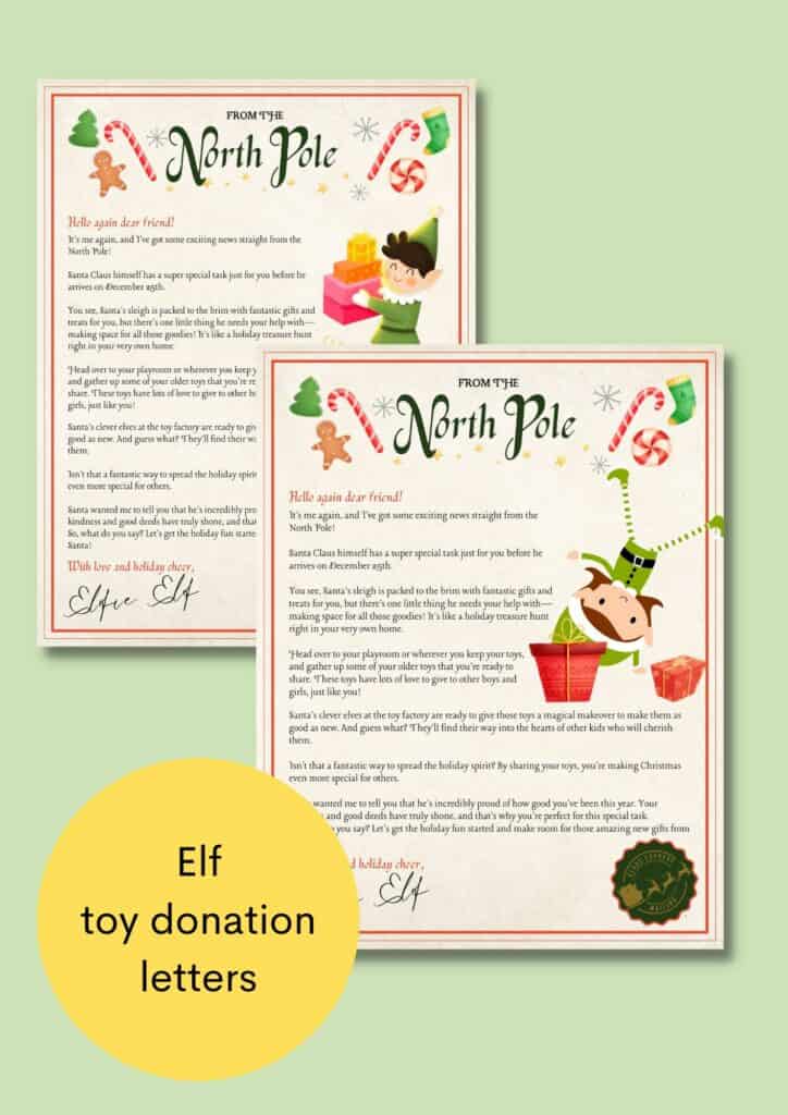 elf toy donation letter