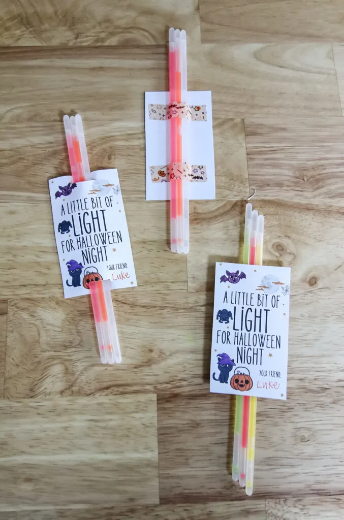 halloween glow stick class gift idea