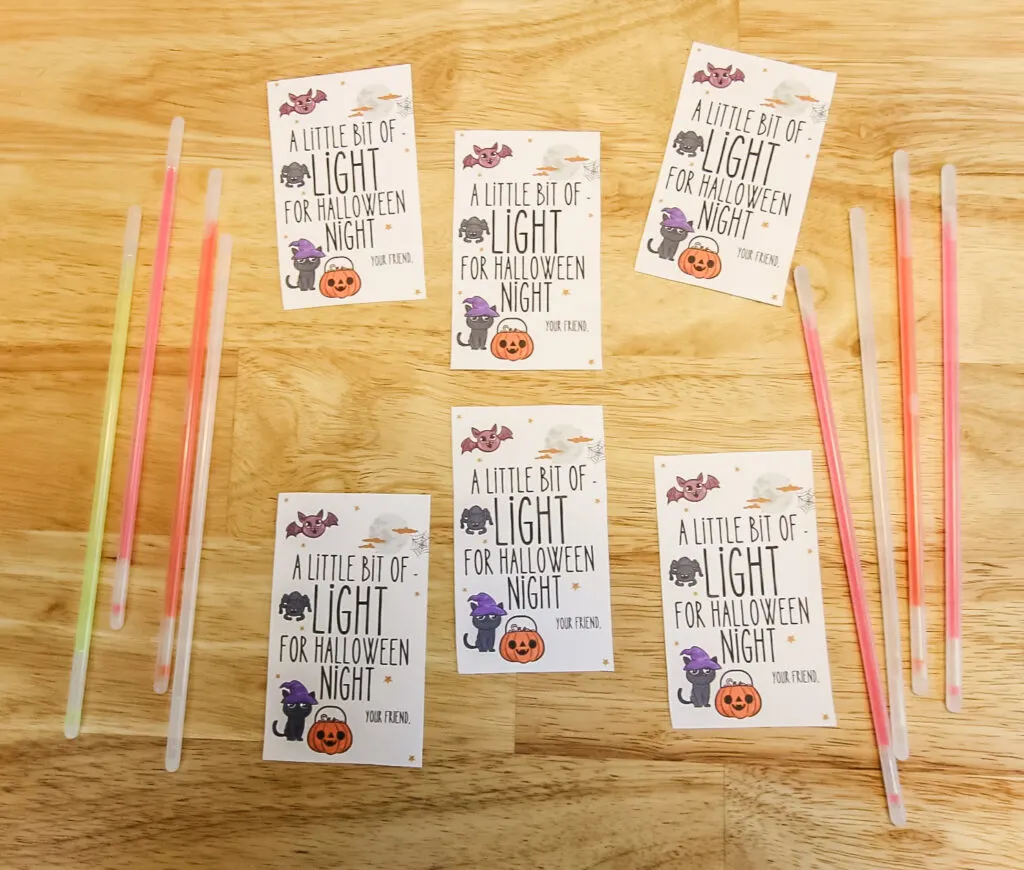 halloween glow stick class gift idea