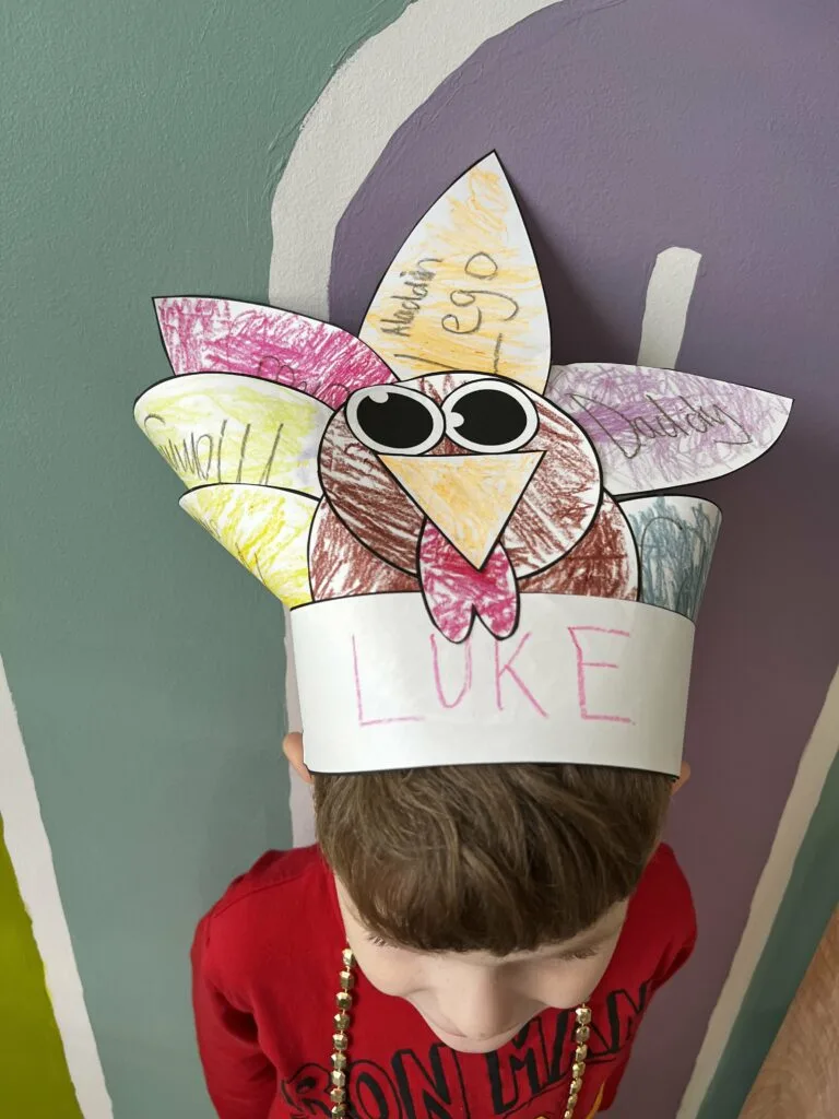 paper turkey hat craft