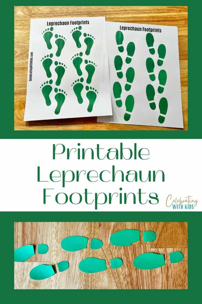Printable Leprechaun Footprints Celebrating with kids Printable Leprechaun Footprints Celebrating with kids