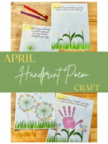 April Handprint Poem Craft