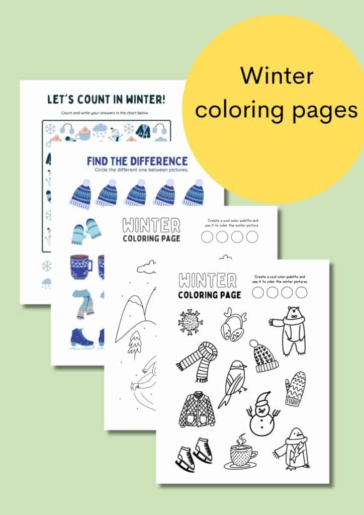 winter coloring pages