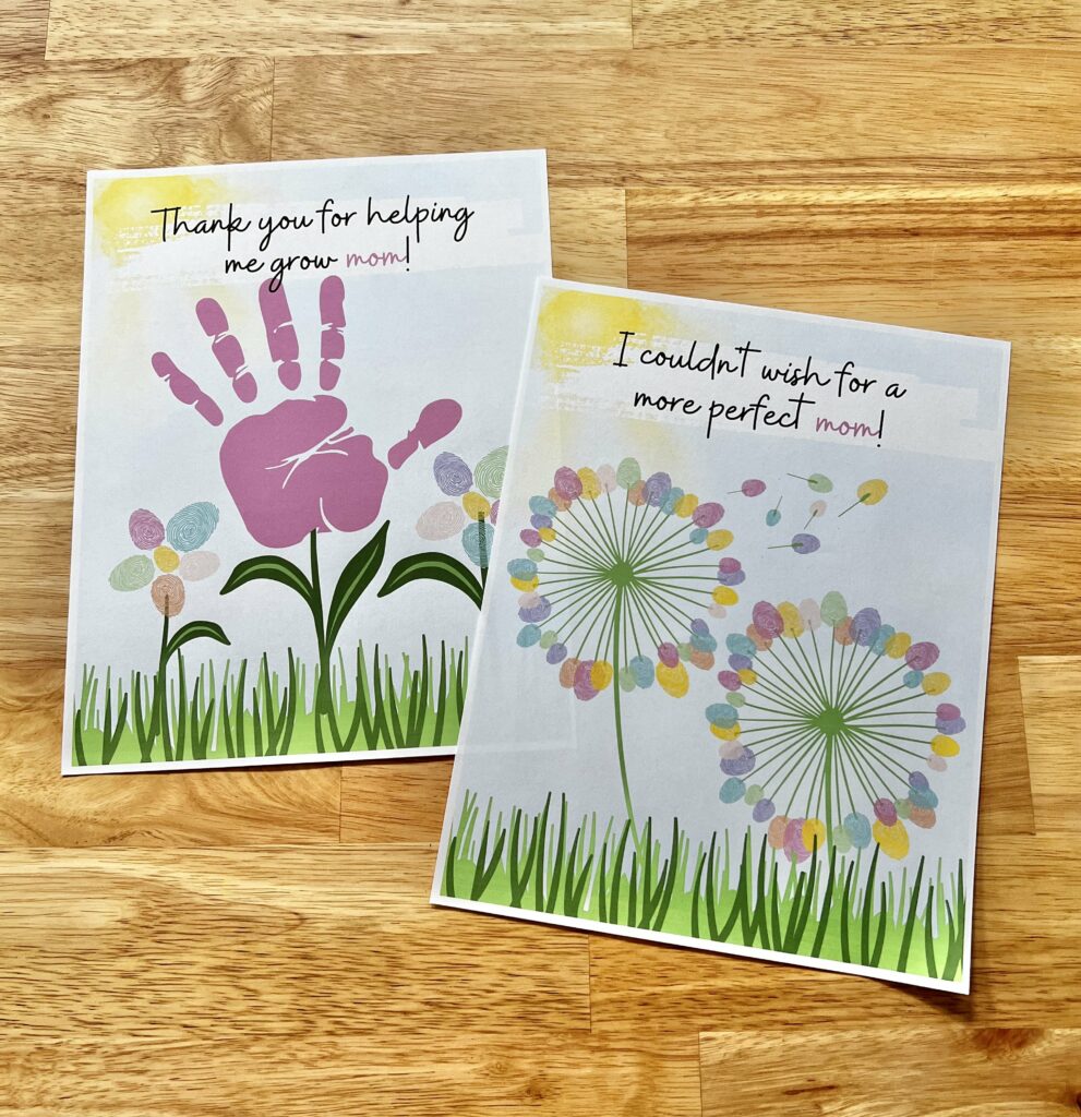 mothers day handprint flower craft free printable