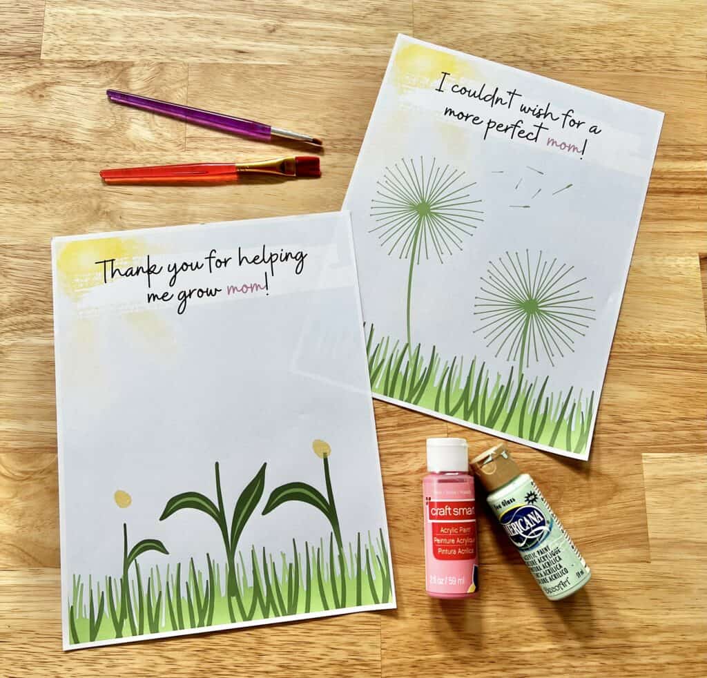 mothers day handprint flower craft free printable