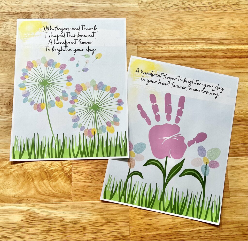 spring handprint craft printable