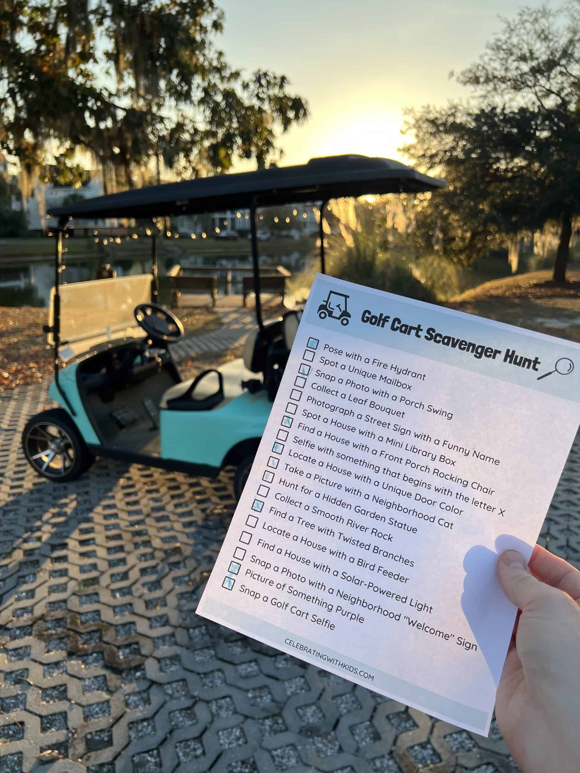 reunion community st patricks day golf cart scavenger hunt
