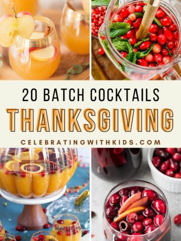 Batch cocktails for Thanksgiving.