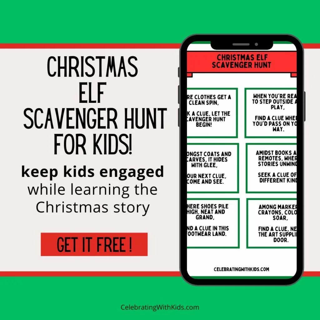 christmas elf scavenger hunt mock up