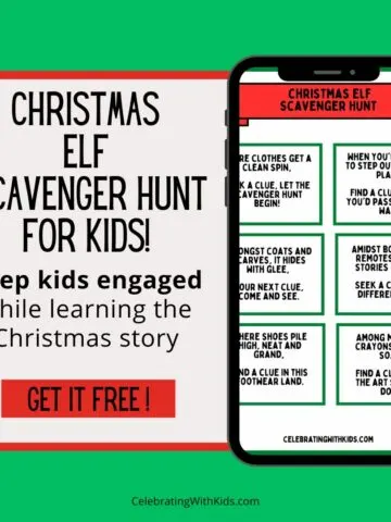 christmas elf scavenger hunt mock up