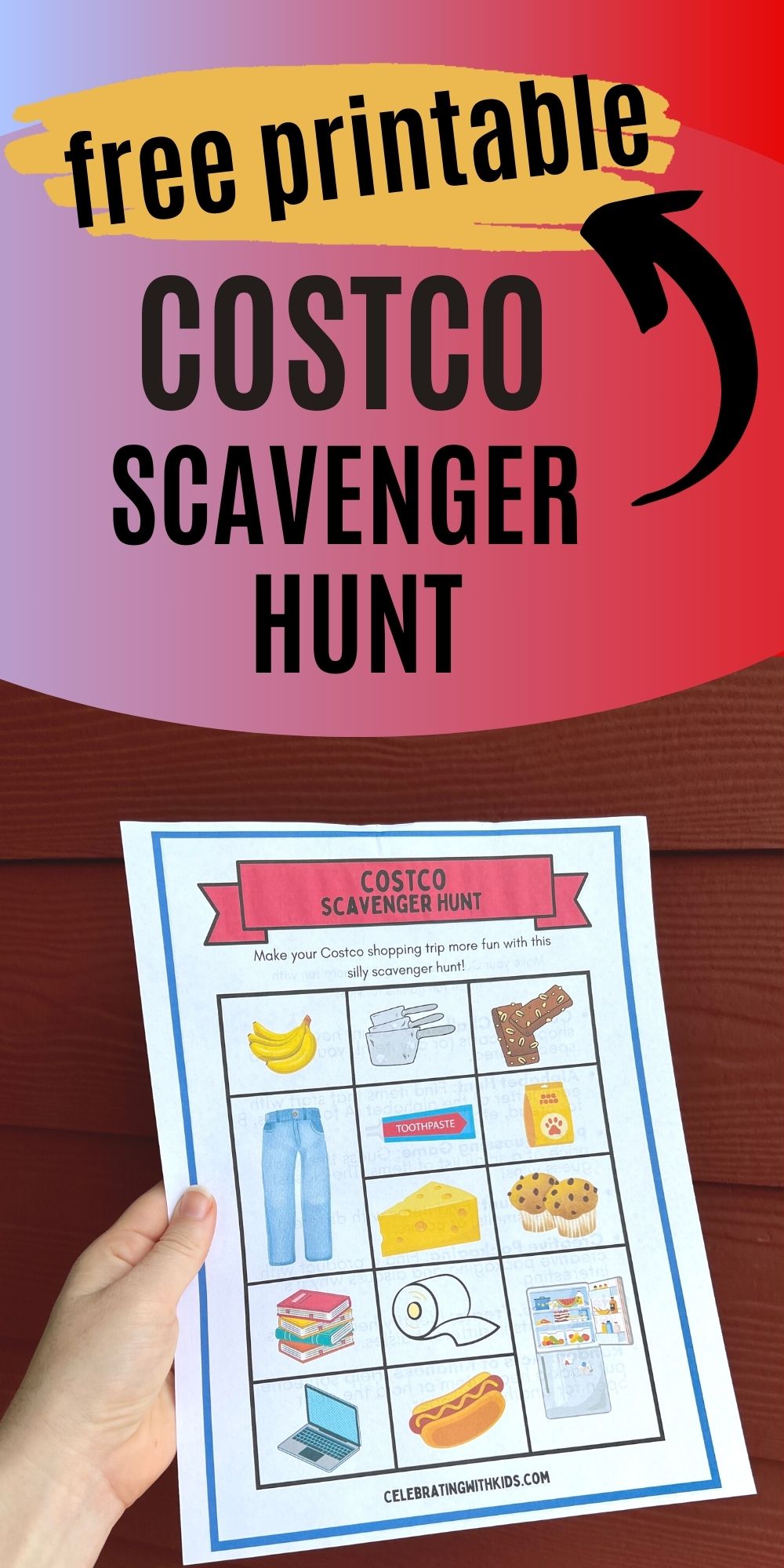 free printable costco scavenger hunt