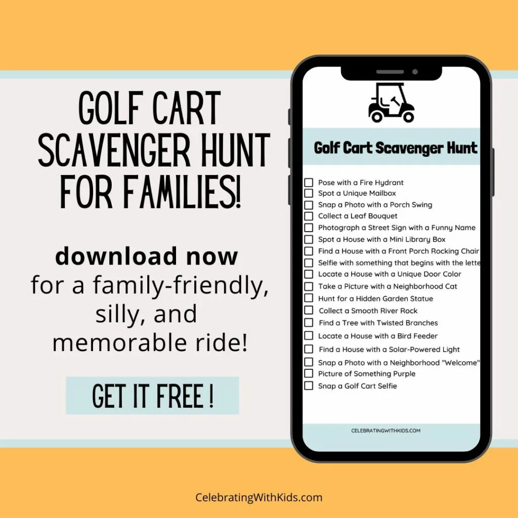 golf cart scavenger hunt mock up