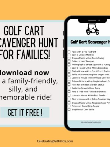 golf cart scavenger hunt mock up
