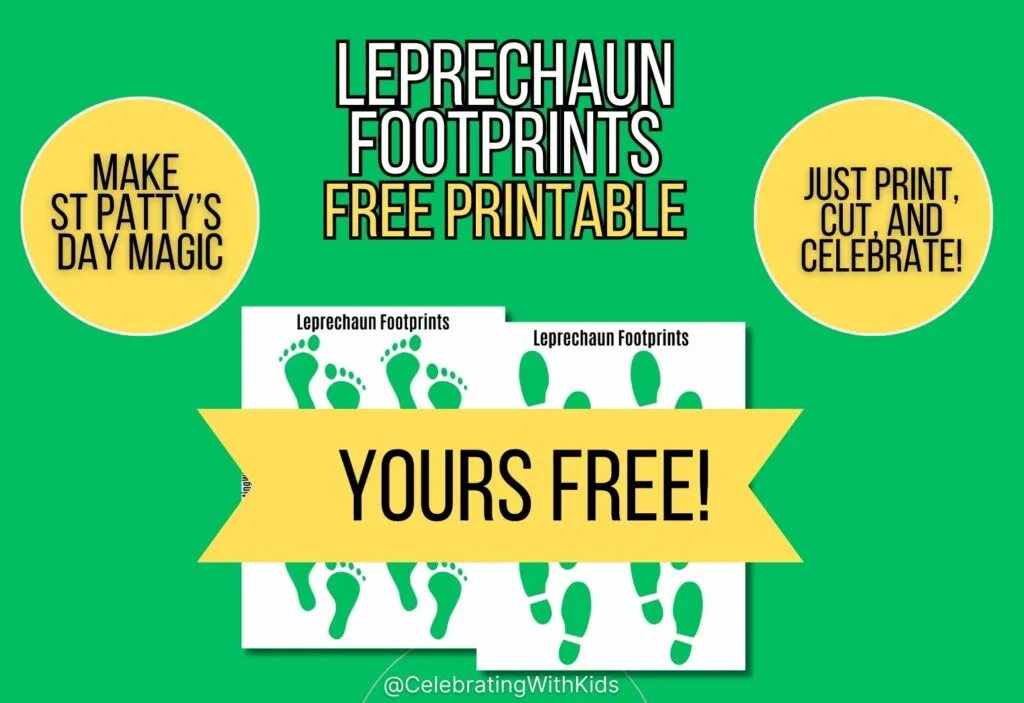 leprechaun footprints free printable mock up