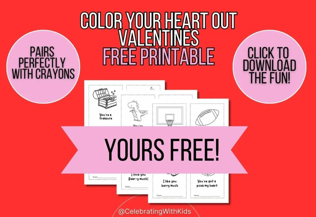 Color Your Heart Out Valentine Printable Celebrating With Kids