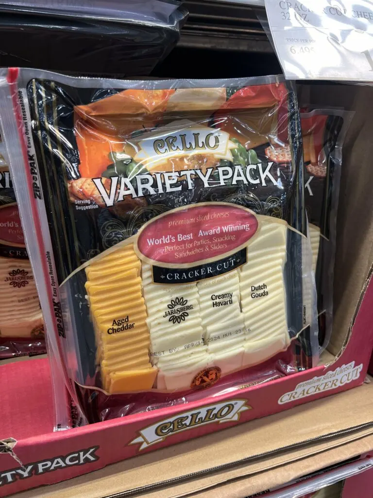 costco party snacks - sliced cheese
