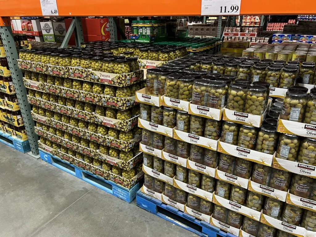 costco party snacks - olives