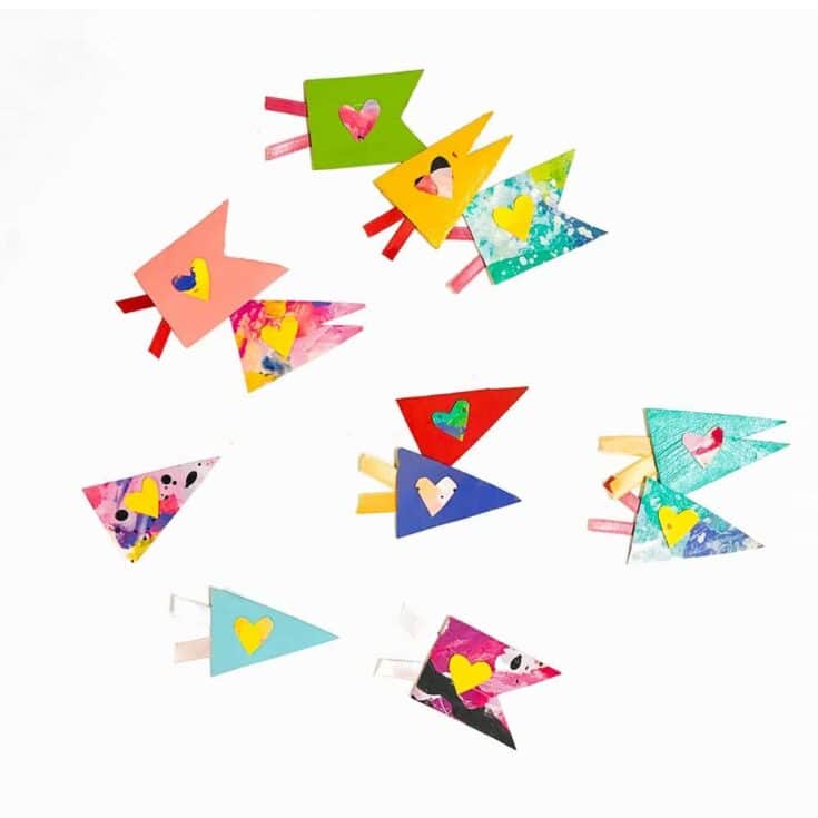 Image for Make Recycled Art Heart Pennant Pins
