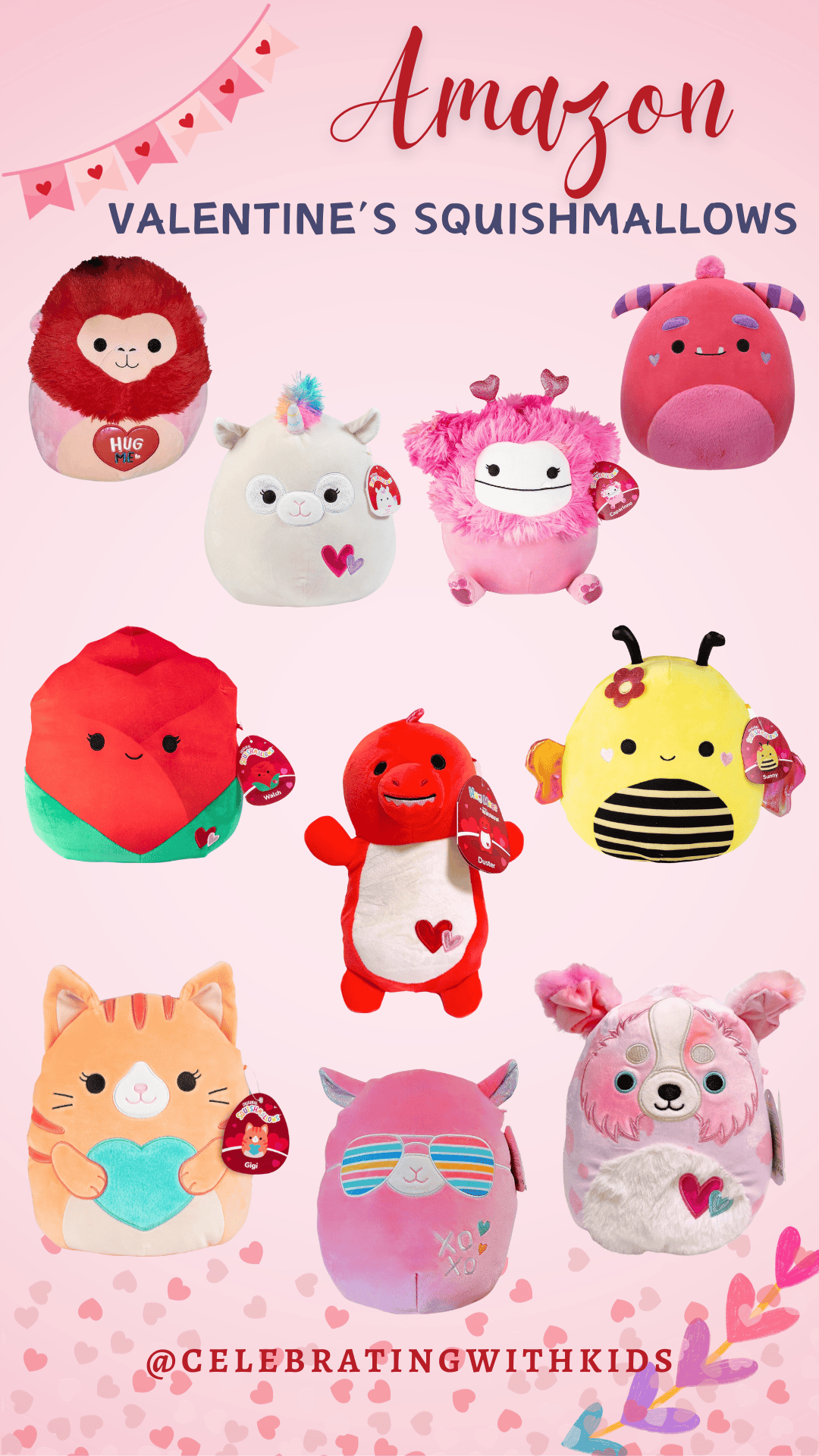 30 Valentines Day Squishmallows & where to find them! Celebrating