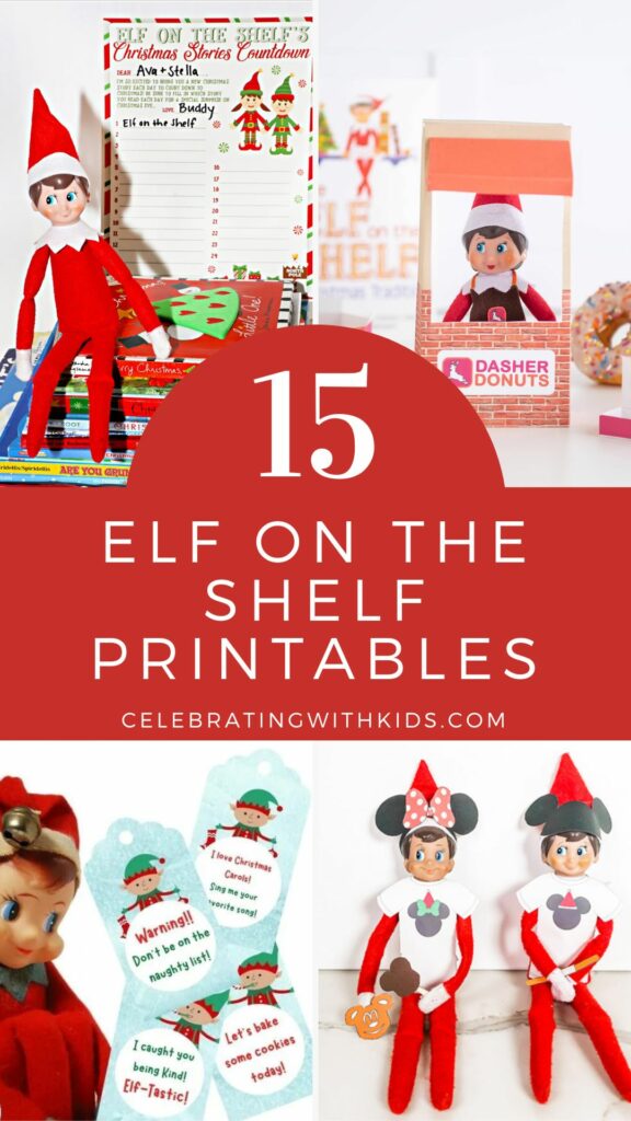 15 Fun Elf on the Shelf Printables for Kids - Celebrating with kids