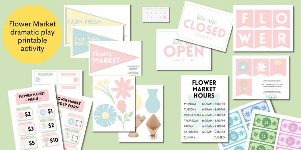 flower market imaginative play set