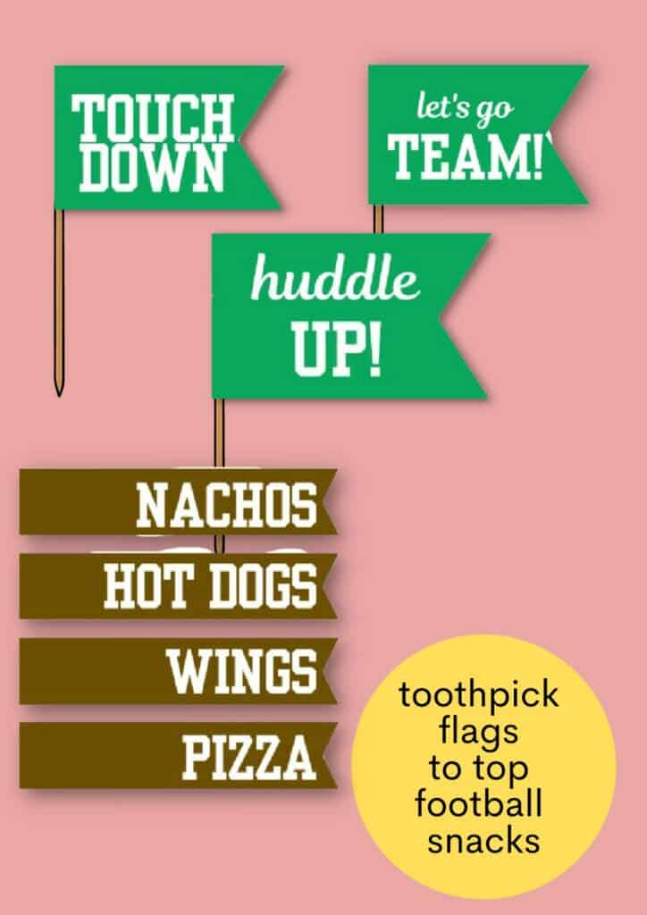 football food flags mockup