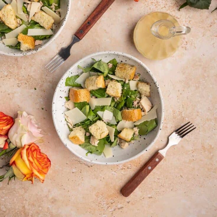Image for Crisp Tuna Caesar Salad with Crunchy Croutons