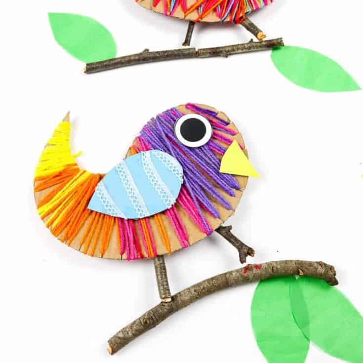 Image for Yarn Wrapped Bird Craft