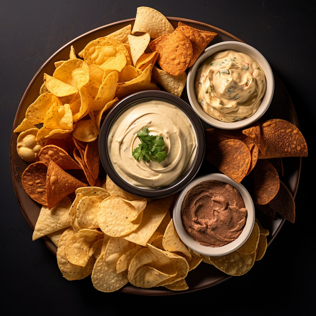 chips and dips platter.