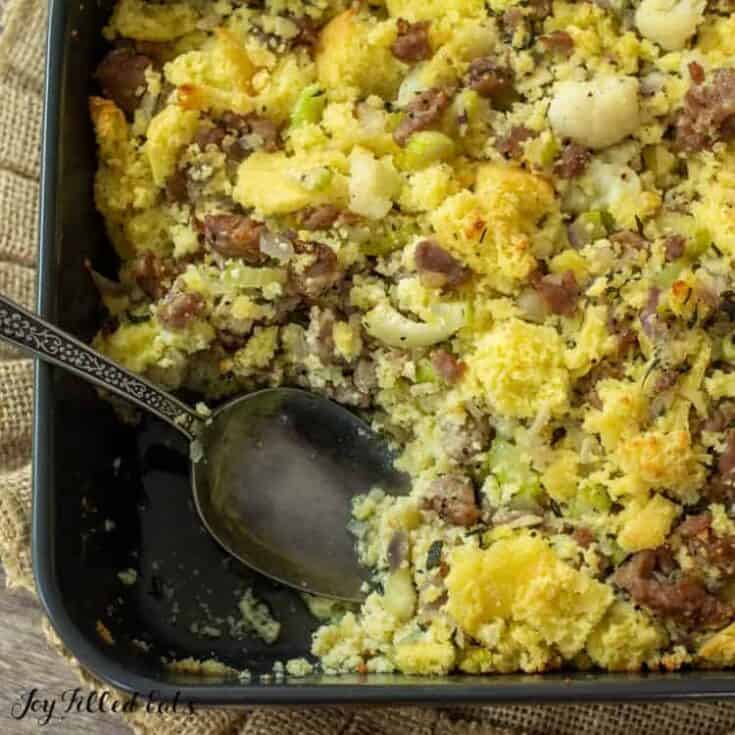 Image for Keto Sausage Stuffing - Low Carb, Gluten-Free, THM, Grain-Free, EASY