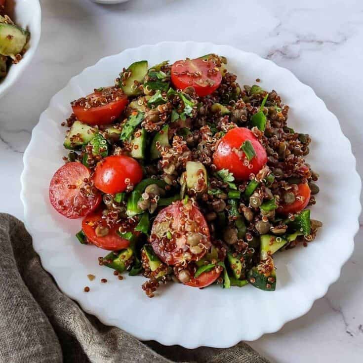 Image for Lentil quinoa salad with cherry tomatoes