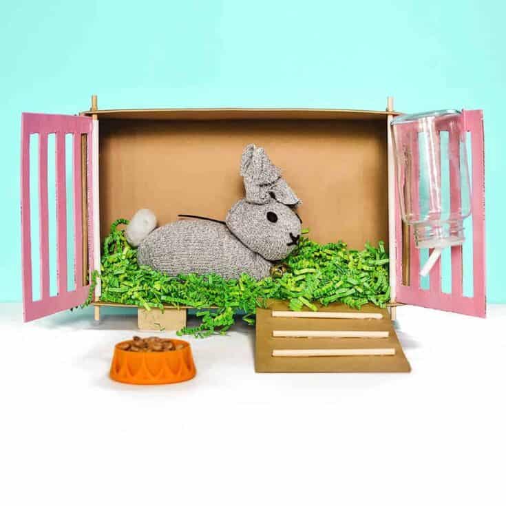 Image for Make an Adorable Pretend Play Bunny Hutch from a Shoebox!