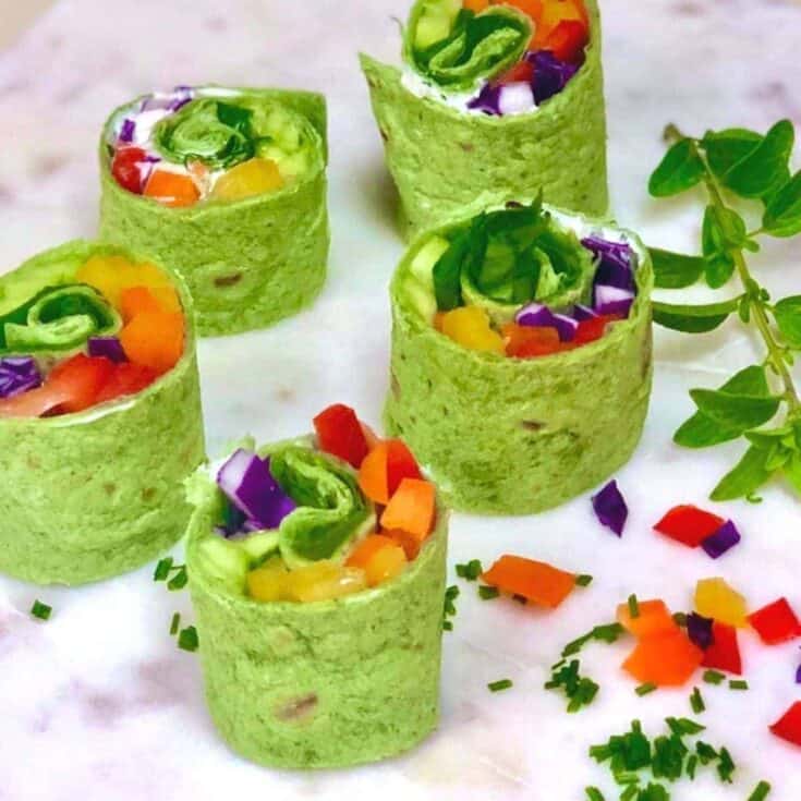 Image for Vegan Veggie Rainbow Wraps